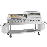 72 in. Full Stainless Steel Commercial Outdoor Propane Gas Grill with 36 in. Griddle and 36 in.Pizza Oven, ETL Listed in Stainless-Steel (CGKIT7-G36P36)